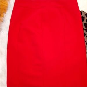 Ann Taylor red pencil skirt - 4
